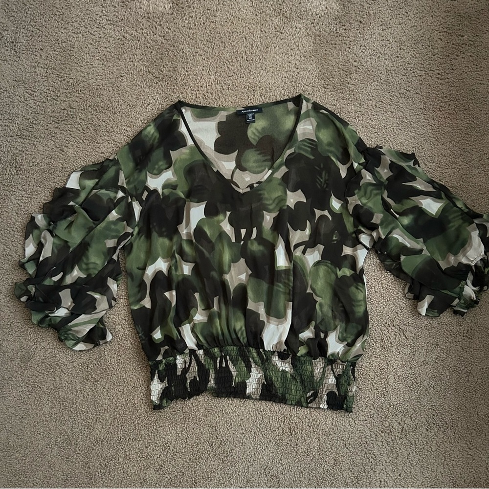 camo blouse, 20W